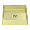 Nero Opal Square 400mm Stainless Steel Basin - Brushed Gold - NRB401sBG