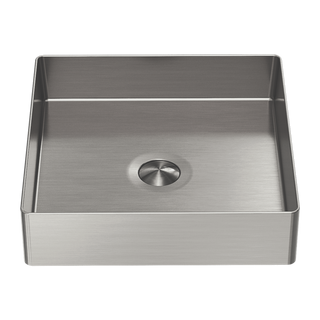 Nero Opal Square 400mm Stainless Steel Basin - Brushed Nickel - NRB401sBN