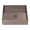 Nero Opal Square 400mm Stainless Steel Basin - Brushed Bronze - NRB401sBZ