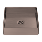 Nero Opal Square 400mm Stainless Steel Basin - Brushed Bronze - NRB401sBZ