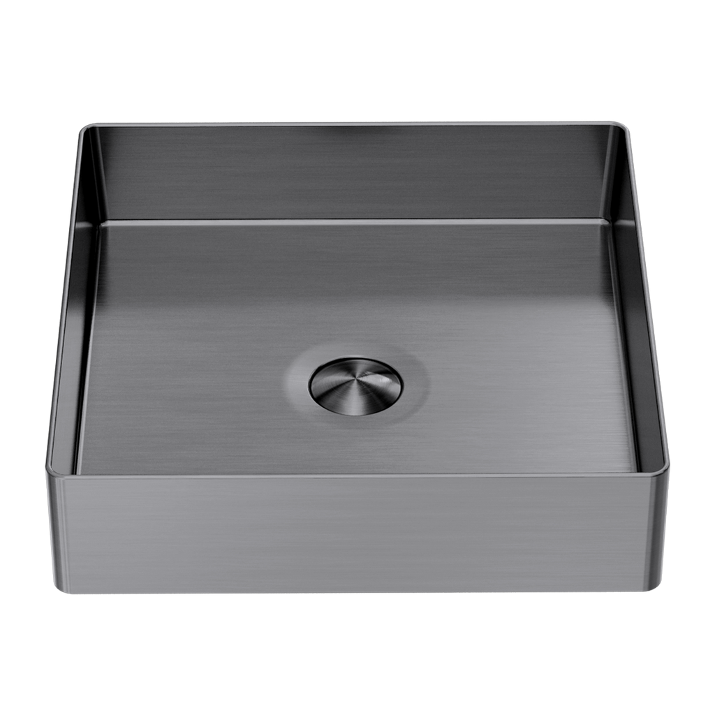 Nero Opal Square 400mm Stainless Steel Basin - Graphite - NRB401sGR