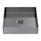 Nero Opal Square 400mm Stainless Steel Basin - Graphite - NRB401sGR