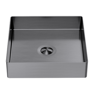 Nero Opal Square 400mm Stainless Steel Basin - Graphite - NRB401sGR