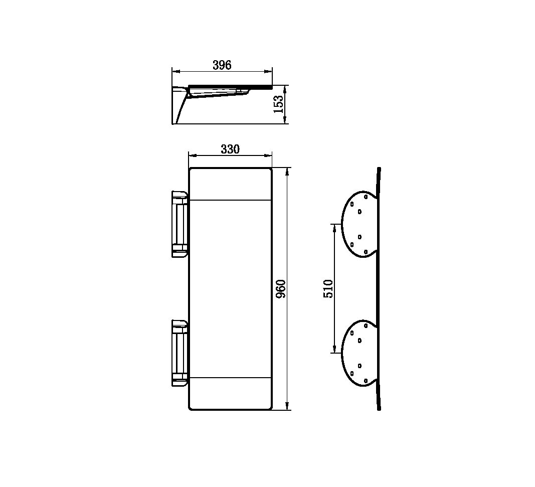 Nero Mecca Care Shower Seat 960X330mm - Gun Metal - NRCR0002GM