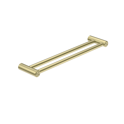 Nero Mecca Care 25mm Double Towel Grab Rail 600mm - Brushed Gold