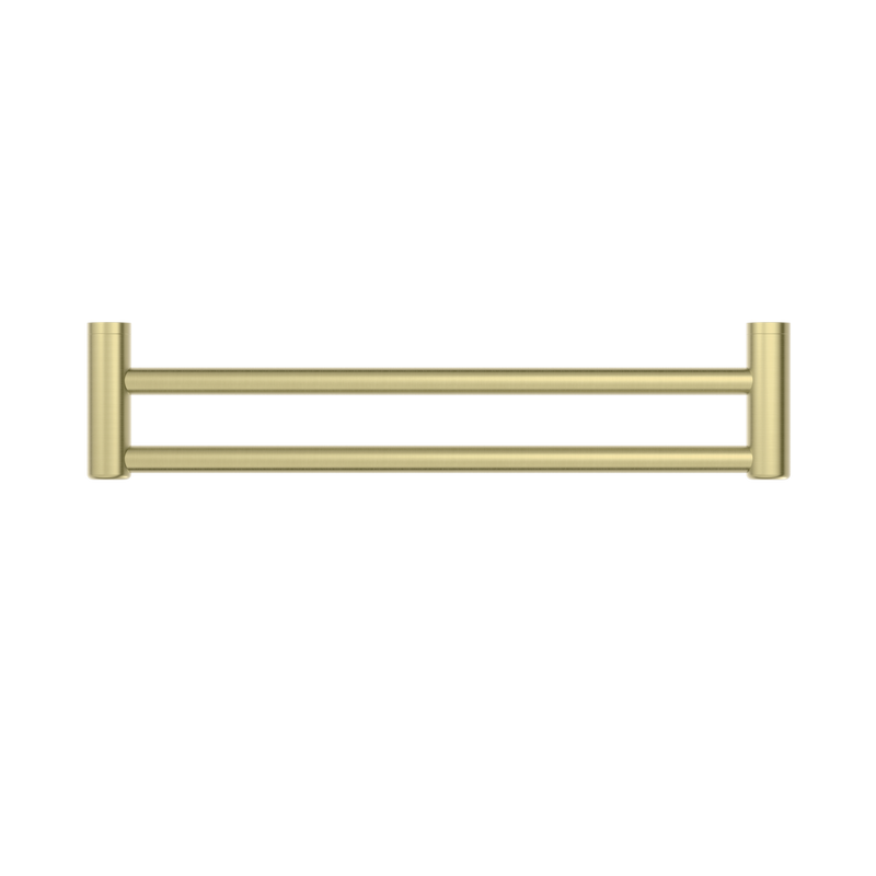 Nero Mecca Care 25mm Double Towel Grab Rail 900mm - Brushed Gold