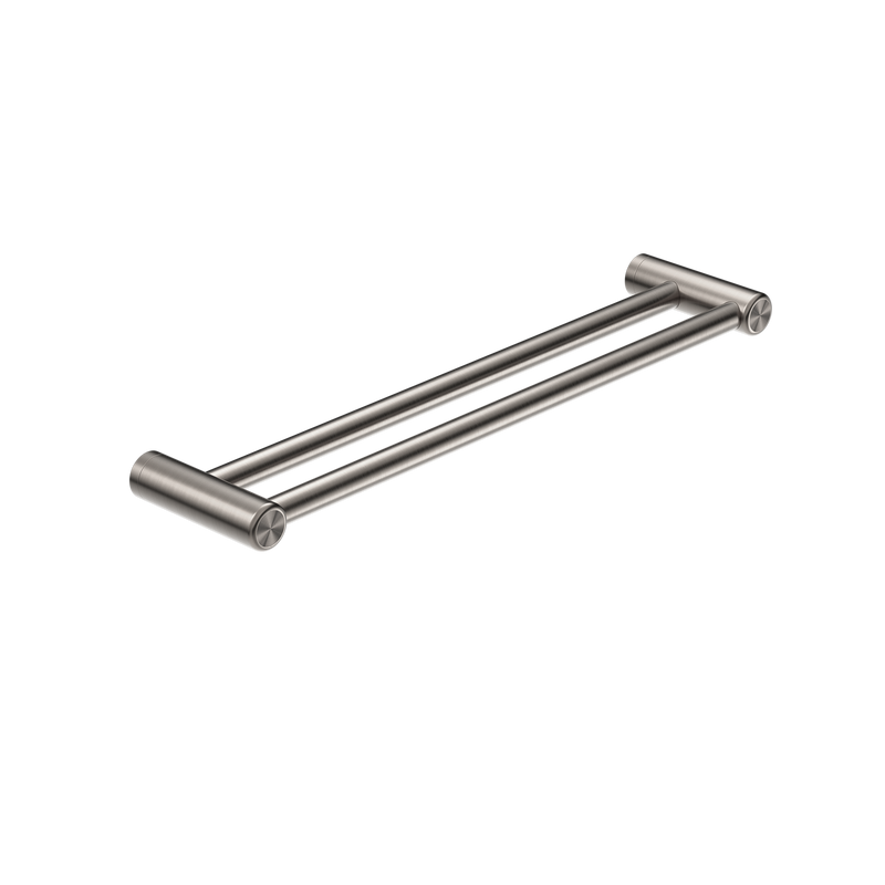 Nero Mecca Care 25mm Double Towel Grab Rail 600mm - Brushed Nickel
