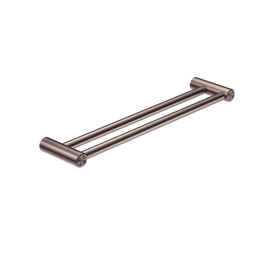 Nero Mecca Care 25mm Double Towel Grab Rail 600mm - Brushed Bronze - NRCR2524DBZ