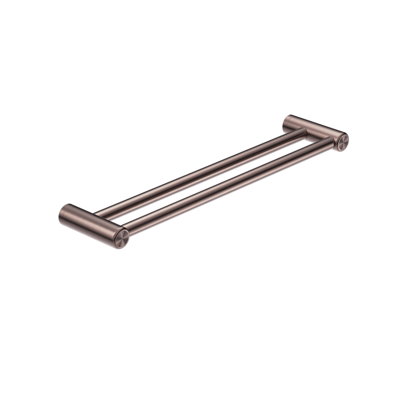 Nero Mecca Care 25mm Double Towel Grab Rail 900mm - Brushed Bronze