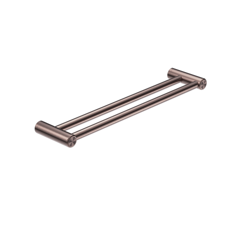 Nero Mecca Care 25mm Double Towel Grab Rail 900mm - Brushed Bronze