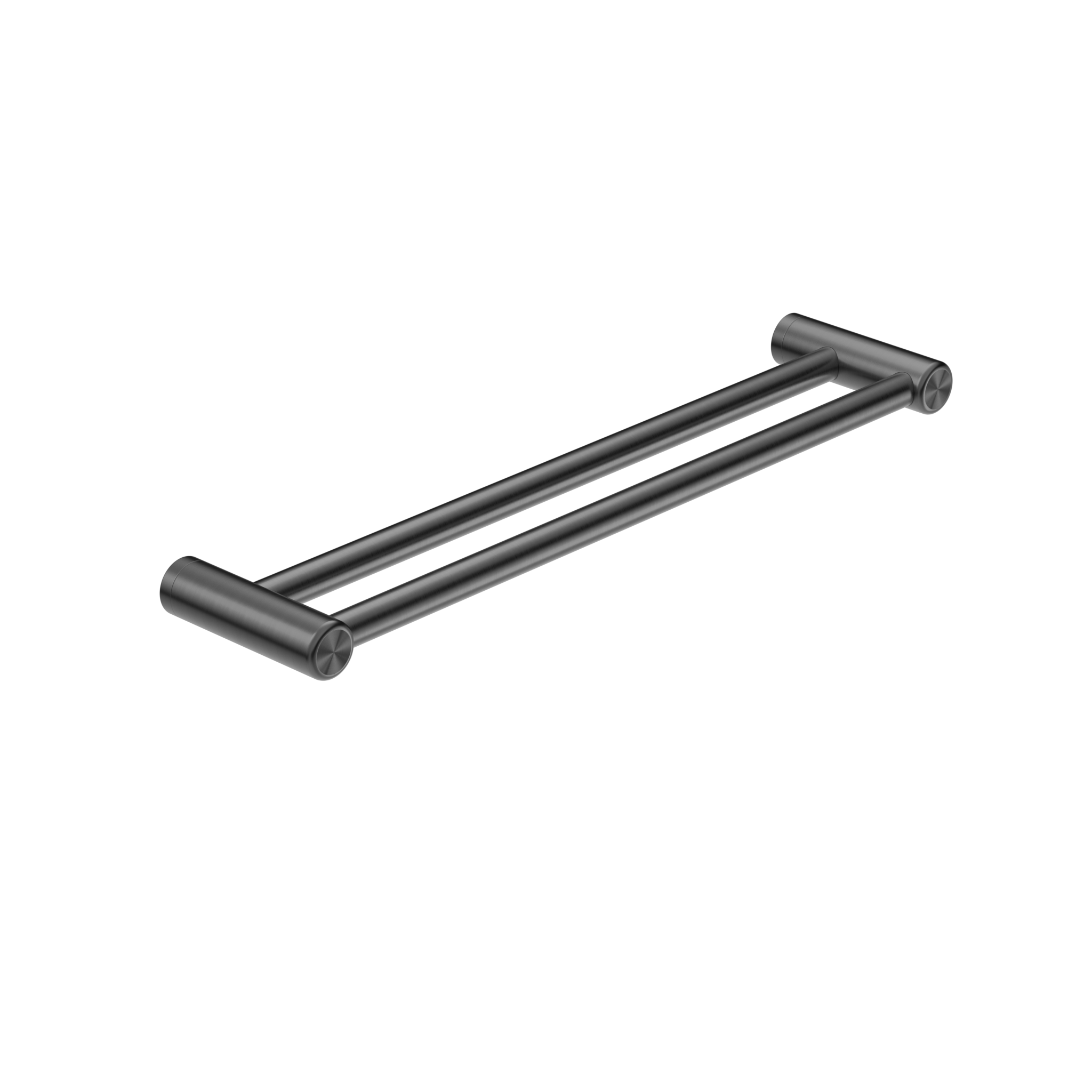 Nero Mecca Care 25mm Double Towel Grab Rail 600mm - Gun Metal - NRCR2524DGM