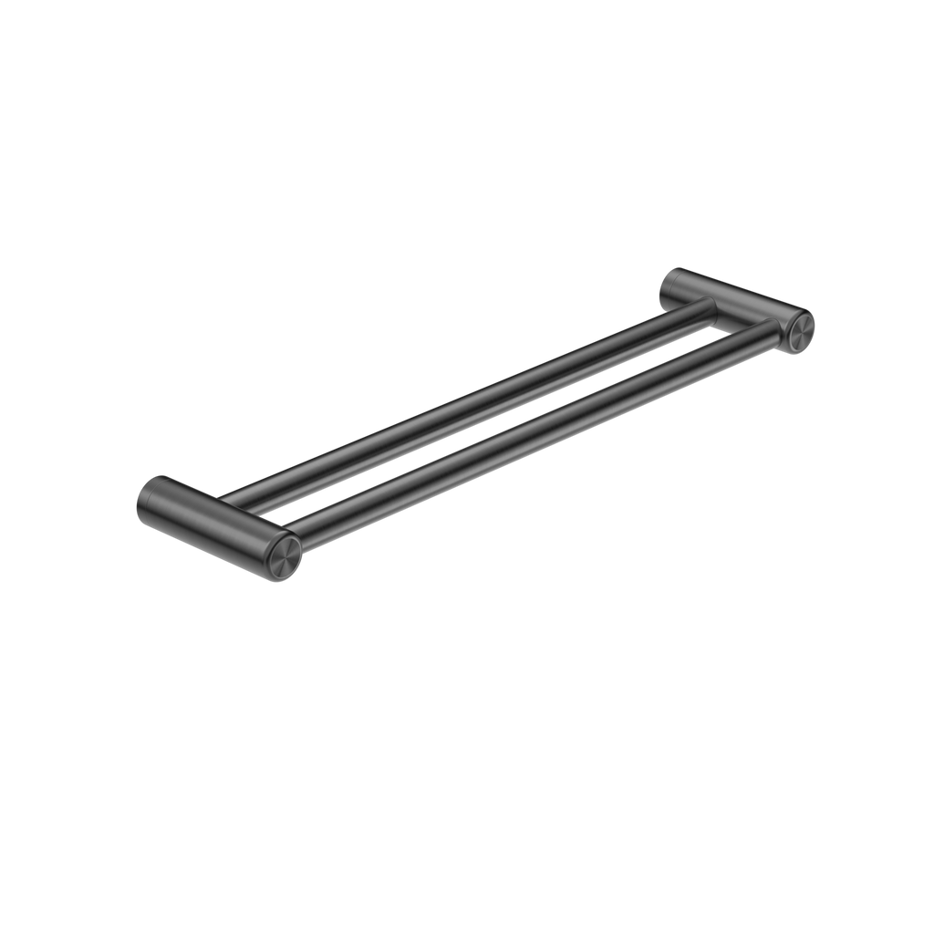 Nero Mecca Care 25mm Double Towel Grab Rail 900mm - Gun Metal - NRCR2530DGM
