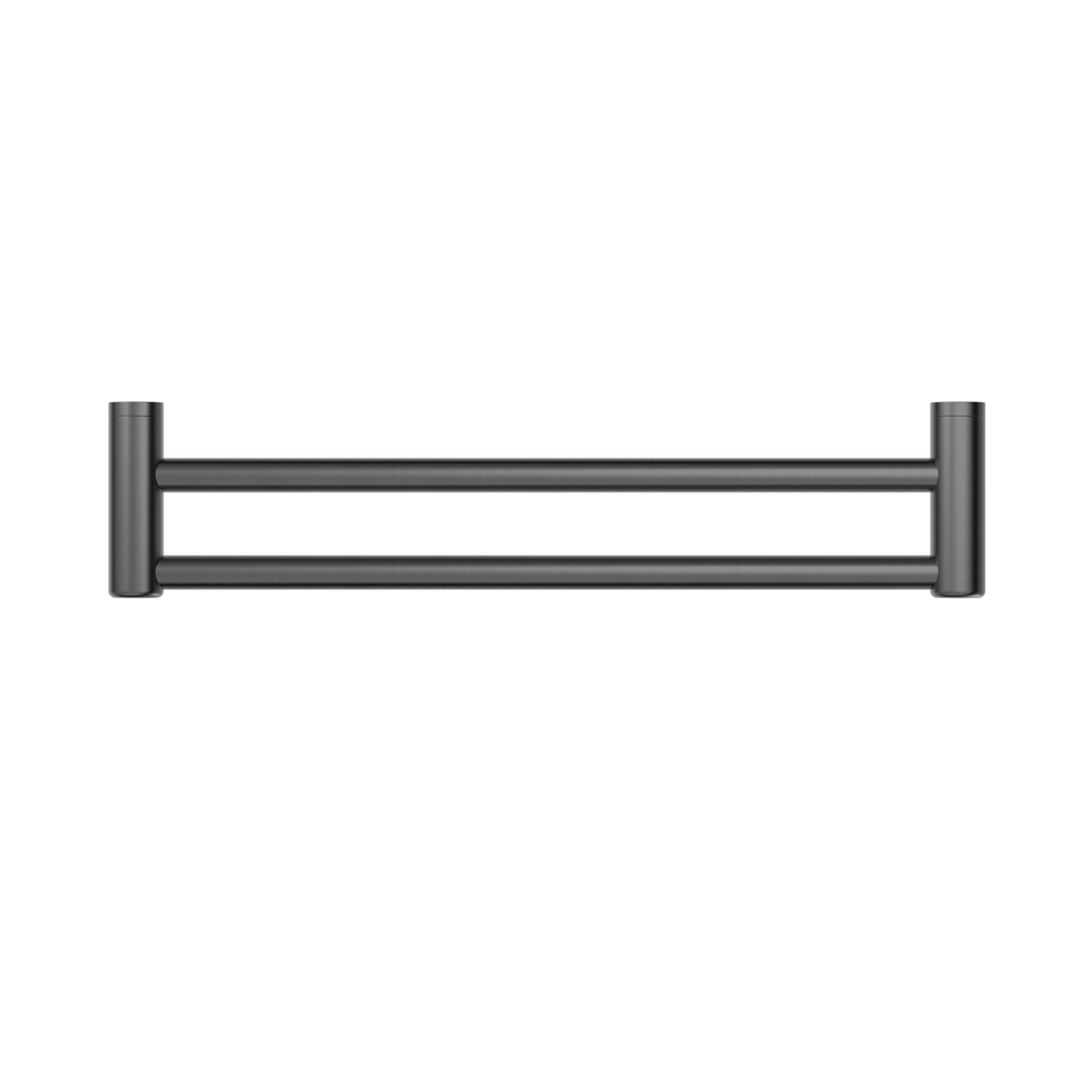 Nero Mecca Care 25mm Double Towel Grab Rail 600mm - Gun Metal - NRCR2524DGM