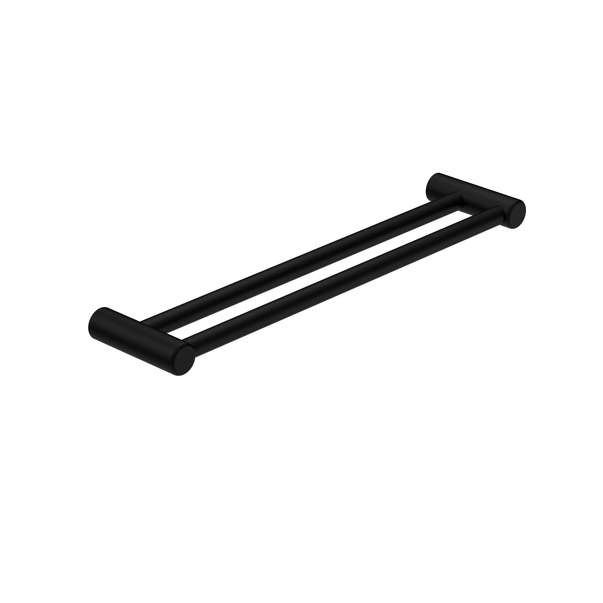 Nero Mecca Care 25mm Double Towel Grab Rail 600mm - Matte Black - NRCR2524DMB
