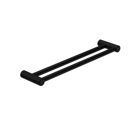 Nero Mecca Care 25mm Double Towel Grab Rail 600mm - Matte Black