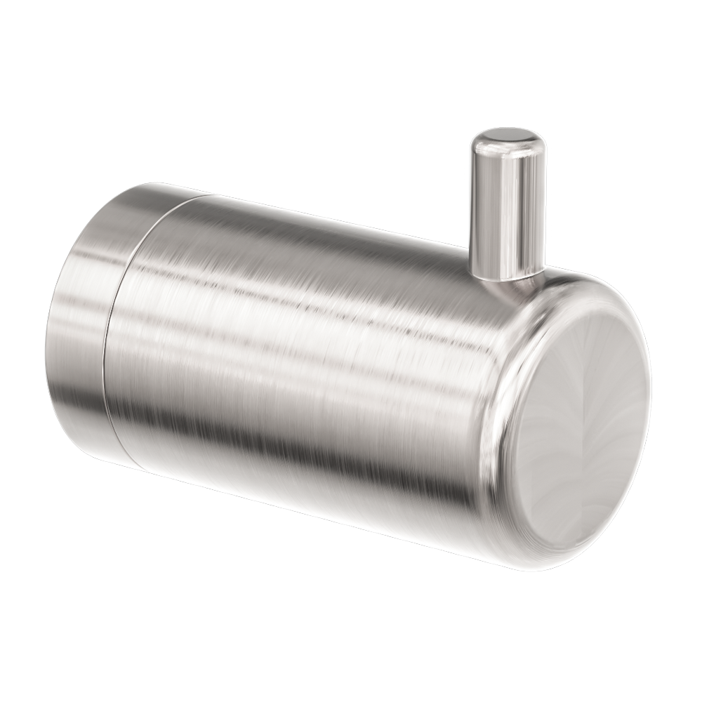 Nero Mecca Care 25mm Wall Hook - Brushed Nickel - NRCR2582BN