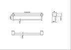 Nero Mecca Care 32mm Grab Rail With Towel Holder 600mm - Chrome - NRCR3224BCH