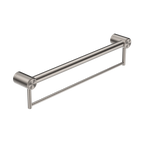 Nero Mecca Care 32mm Grab Rail With Towel Holder 600mm - Brushed Nickel - NRCR3224BBN