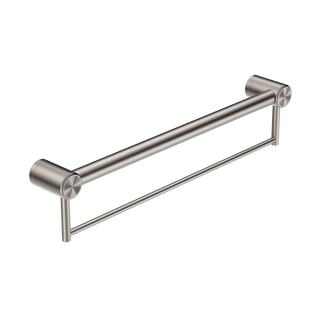 Nero Mecca Care 32mm Grab Rail With Towel Holder 300mm - Brushed Nickel - NRCR3212BBN