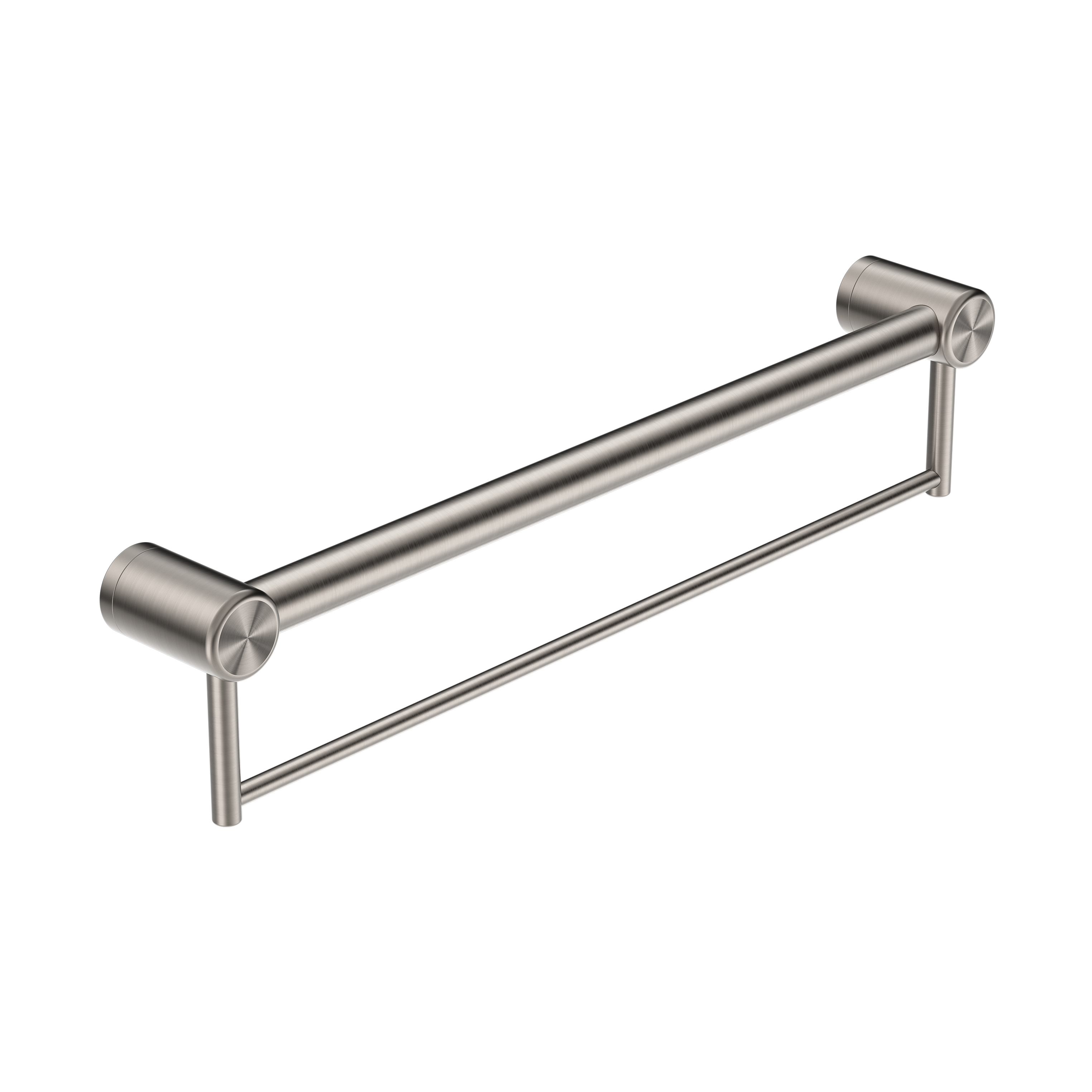 Nero Mecca Care 32mm Grab Rail With Towel Holder 300mm - Brushed Nickel - NRCR3212BBN