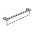 Nero Mecca Care 32mm Grab Rail With Towel Holder 900mm - Brushed Nickel - NRCR3230BBN