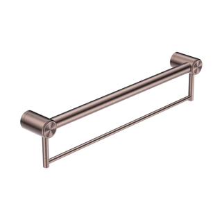 Nero Mecca Care 32mm Grab Rail With Towel Holder 300mm - Brushed Bronze - NRCR3212BBZ
