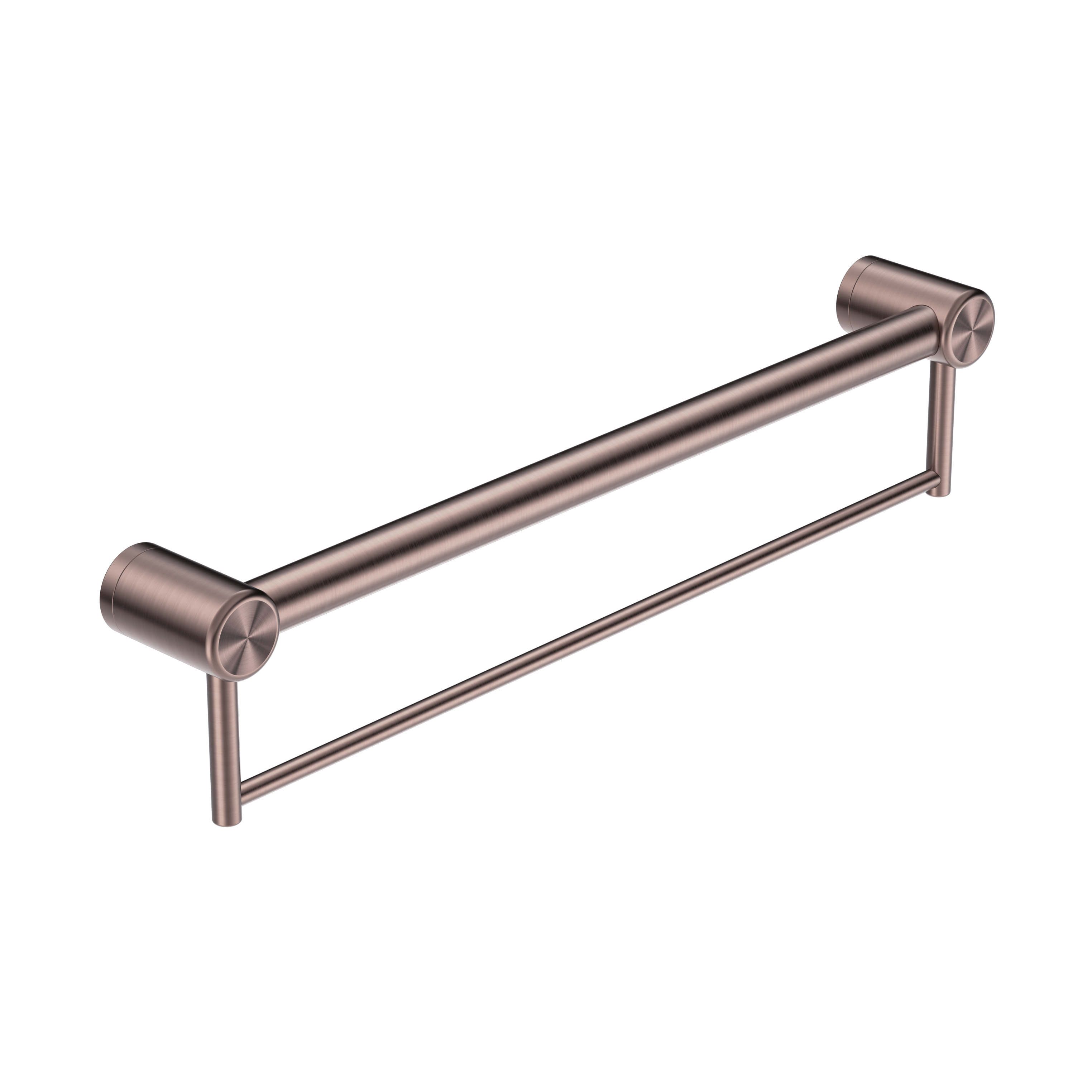 Nero Mecca Care 32mm Grab Rail With Towel Holder 300mm - Brushed Bronze - NRCR3212BBZ