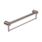Nero Mecca Care 32mm Grab Rail With Towel Holder 900mm - Brushed Bronze - NRCR3230BBZ