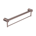Nero Mecca Care 32mm Grab Rail With Towel Holder 600mm - Brushed Bronze - NRCR3224BBZ