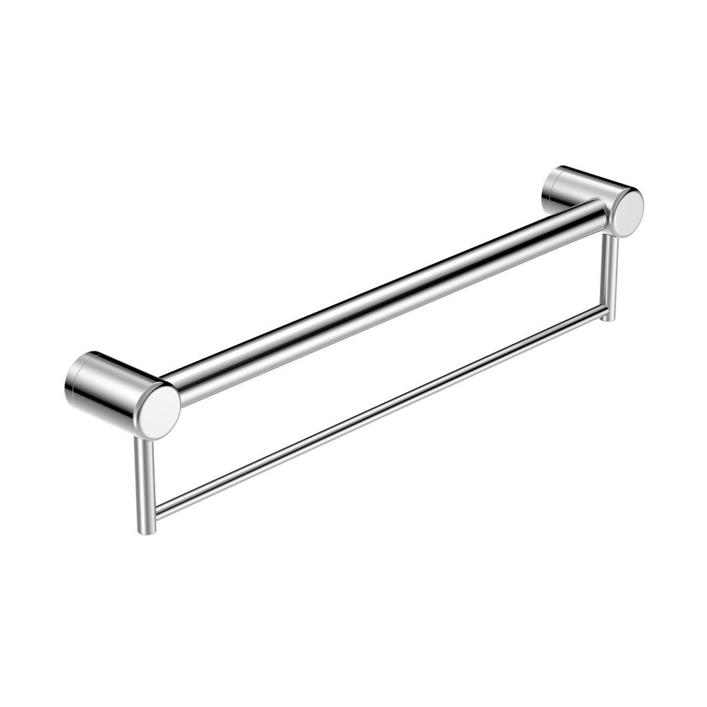 Nero Mecca Care 32mm Grab Rail With Towel Holder 600mm - Chrome - NRCR3224BCH