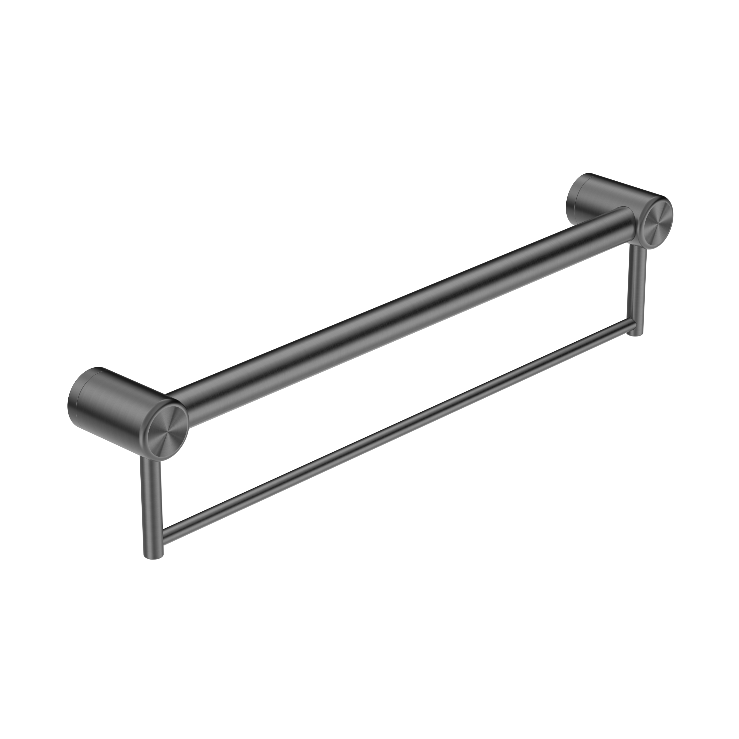 Nero Mecca Care 32mm Grab Rail With Towel Holder 300mm - Gun Metal - NRCR3212BGM