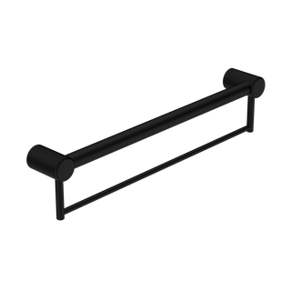 Nero Mecca Care 32mm Grab Rail With Towel Holder 300mm - Matte Black - NRCR3212BMB