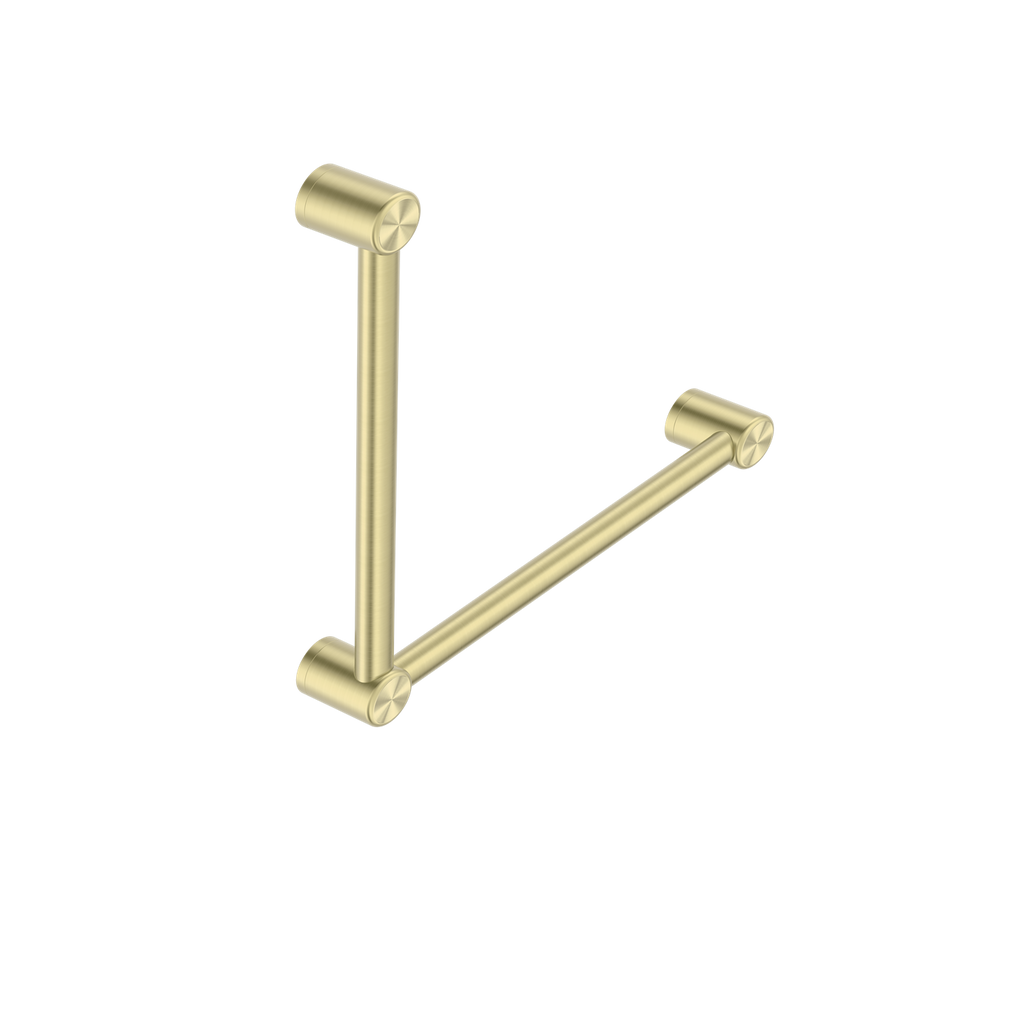 Nero Mecca Care 32mm Ambulant Toilet Grab Rail 90 Degree 450X450mm - Brushed Gold - NRCR3290ABG