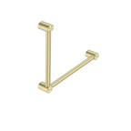 Nero Mecca Care 32mm Ambulant Toilet Grab Rail 90 Degree 450X450mm - Brushed Gold - NRCR3290ABG