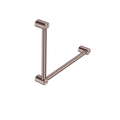 Nero Mecca Care 32mm Ambulant Toilet Grab Rail 90 Degree 450X450mm - Brushed Bronze - NRCR3290ABZ