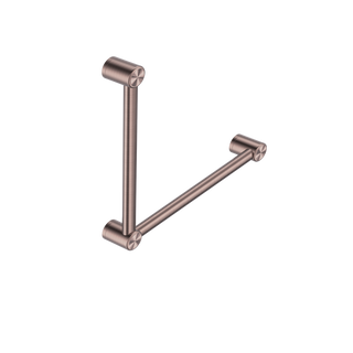 Nero Mecca Care 32mm Ambulant Toilet Grab Rail 90 Degree 450X450mm - Brushed Bronze - NRCR3290ABZ