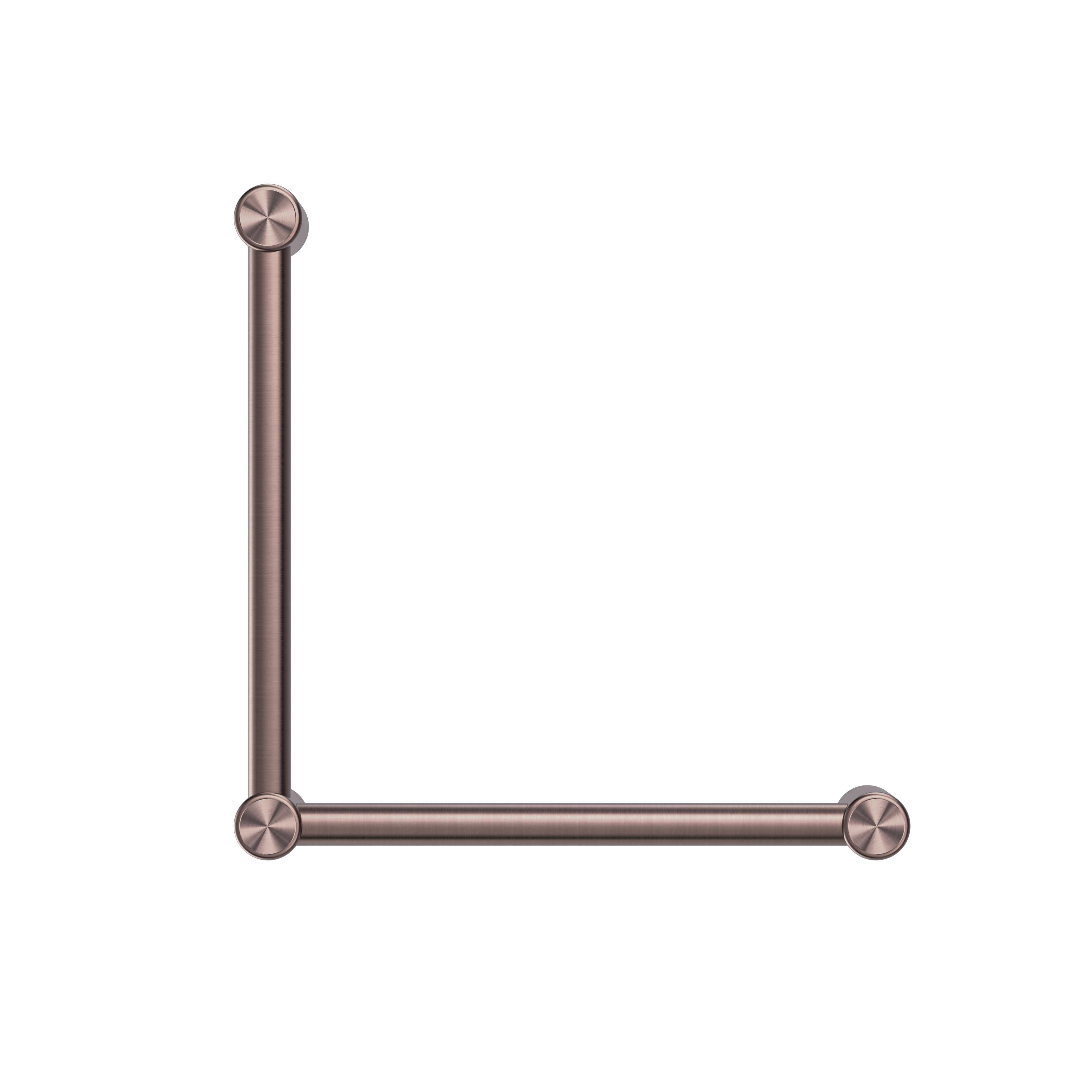 Nero Mecca Care 32mm Ambulant Toilet Grab Rail 90 Degree 450X450mm - Brushed Bronze - NRCR3290ABZ