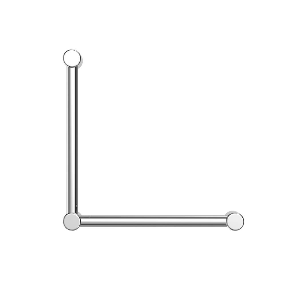 Nero Mecca Care 32mm Ambulant Toilet Grab Rail 90 Degree 450X450mm - Chrome - NRCR3290ACH
