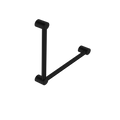 Nero Mecca Care 32mm Ambulant Toilet Grab Rail 90 Degree 450X450mm - Matte Black - NRCR3290AMB