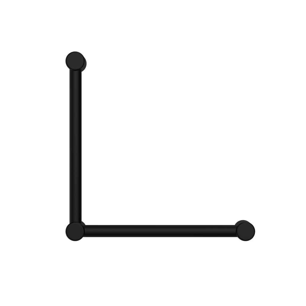 Nero Mecca Care 32mm Ambulant Toilet Grab Rail 90 Degree 450X450mm - Matte Black - NRCR3290AMB