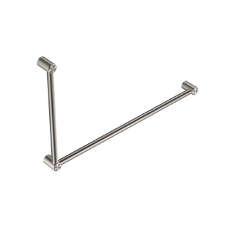 Nero Mecca Care 32mm Dda Grab Rail Set 90 Degree 600X1000mm - Brushed Nickel - NRCR3290BN