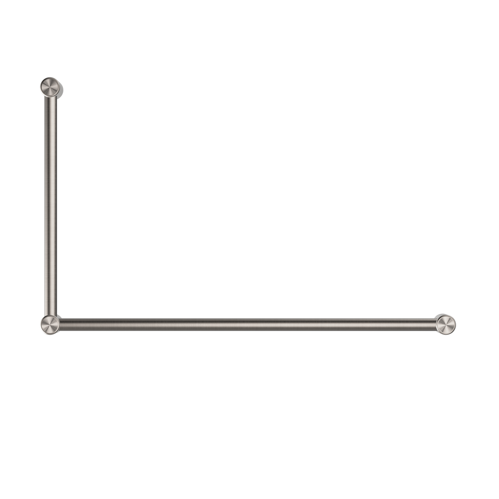 Nero Mecca Care 32mm Dda Grab Rail Set 90 Degree 600X1000mm - Brushed Nickel - NRCR3290BN