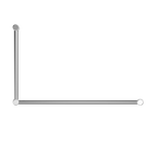 Nero Mecca Care 32mm Dda Grab Rail Set 90 Degree 600X1000mm - Chrome - NRCR3290CH