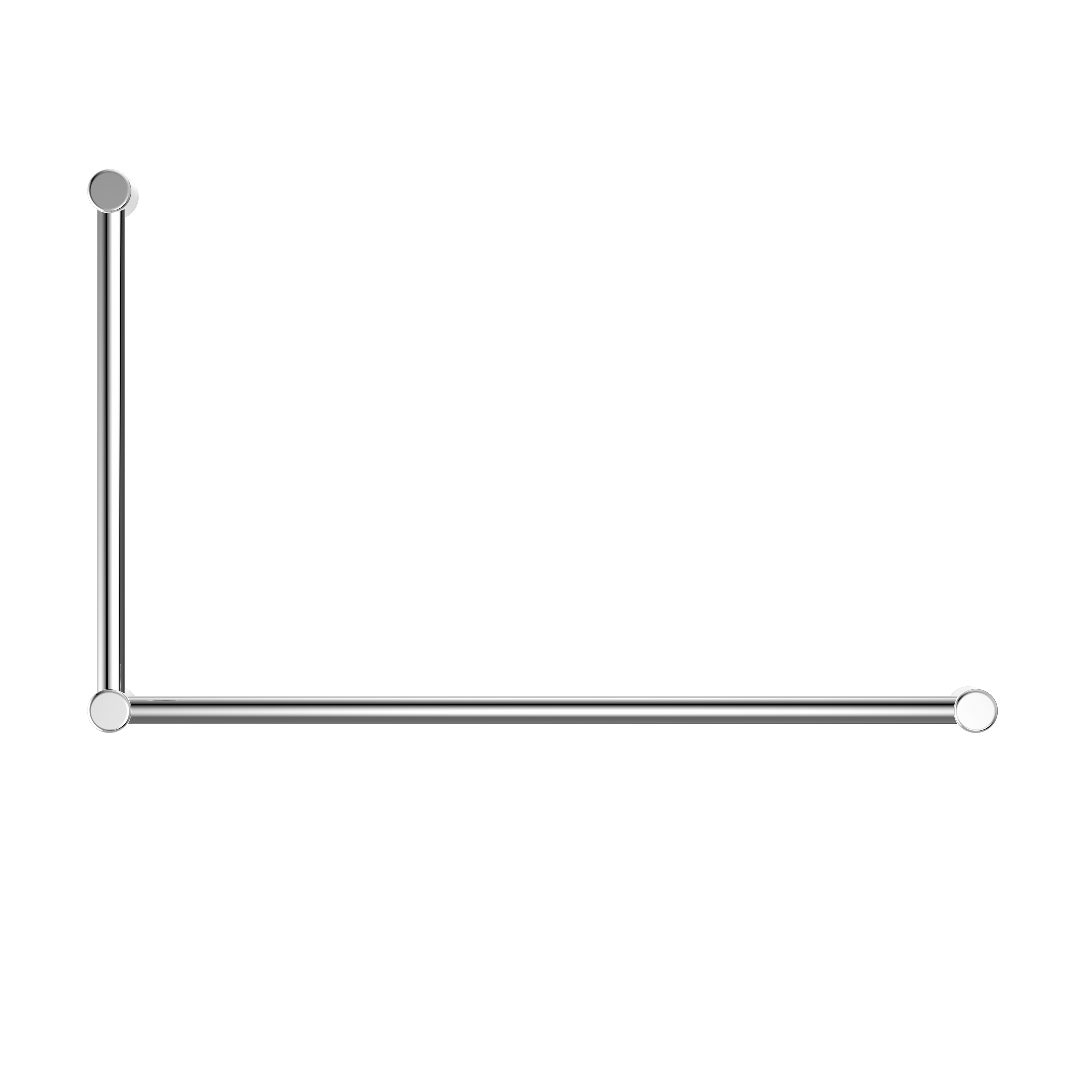 Nero Mecca Care 32mm Dda Grab Rail Set 90 Degree 600X1000mm - Chrome - NRCR3290CH