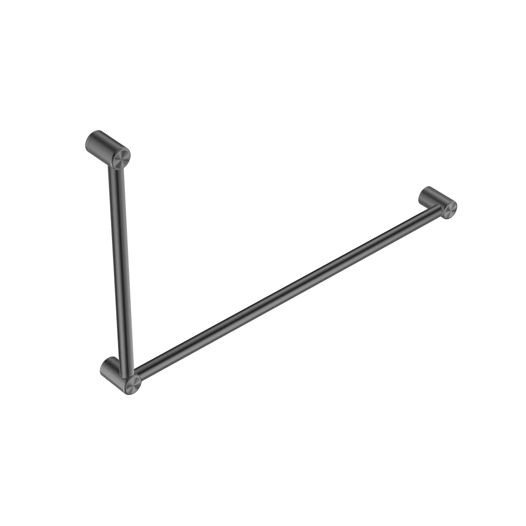Nero Mecca Care 32mm Dda Grab Rail Set 90 Degree 600X1000mm - Gun Metal - NRCR3290GM
