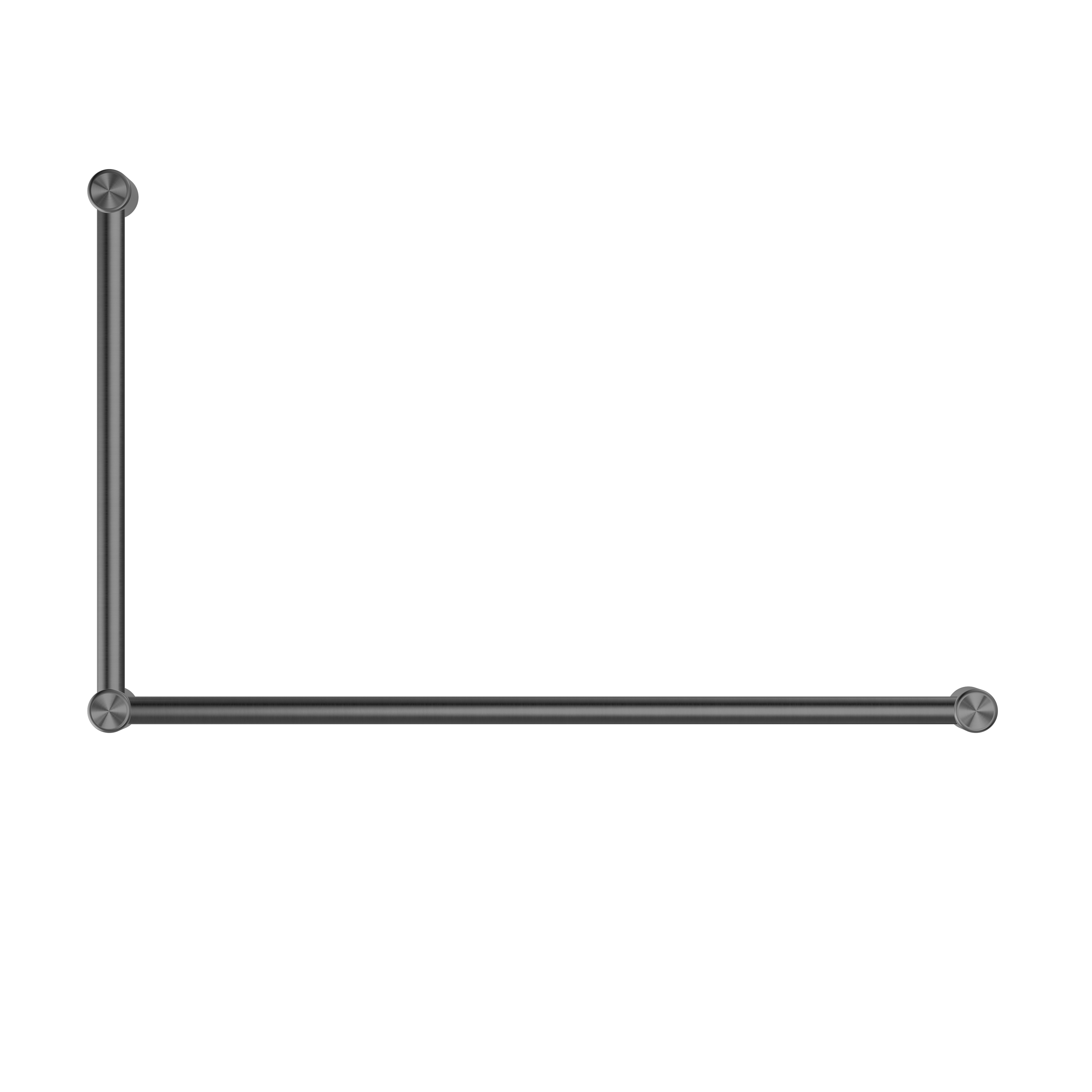 Nero Mecca Care 32mm Dda Grab Rail Set 90 Degree 600X1000mm - Gun Metal - NRCR3290GM