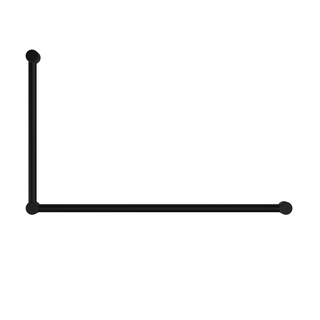 Nero Mecca Care 32mm Dda Grab Rail Set 90 Degree 600X1000mm - Matte Black - NRCR3290MB