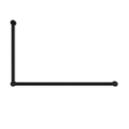 Nero Mecca Care 32mm Dda Grab Rail Set 90 Degree 600X1000mm - Matte Black - NRCR3290MB