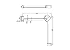 Nero Mecca Care 32mm Wrap Around Corner Grab Rail 600X600mm - Chrome - NRCR3290WCH