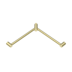 Nero Mecca Care 32mm Wrap Around Corner Grab Rail 600X600mm - Brushed Gold - NRCR3290WBG